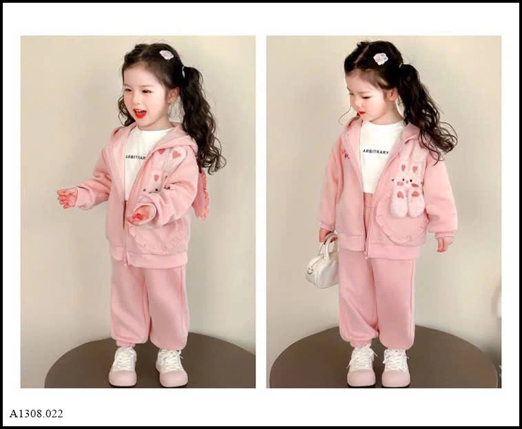 BỘ NỈ THỎ HỒNG  Giá sỉ 269k