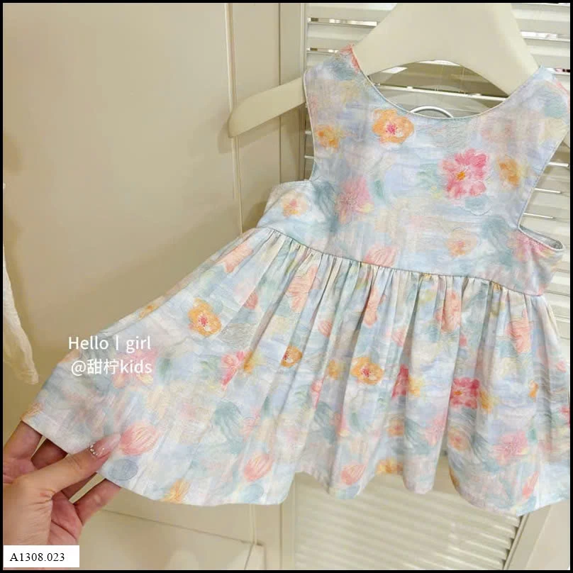 Váy hoa hồng vintage   Giá sỉ 145k