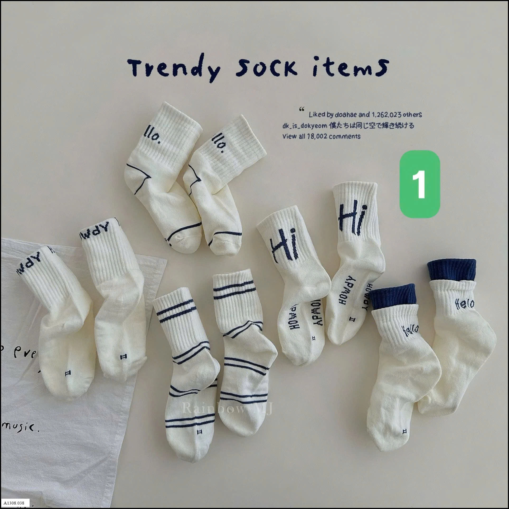 SET 5 ĐÔI TẤT CHO BÉ  Giá sỉ 76k/set 
