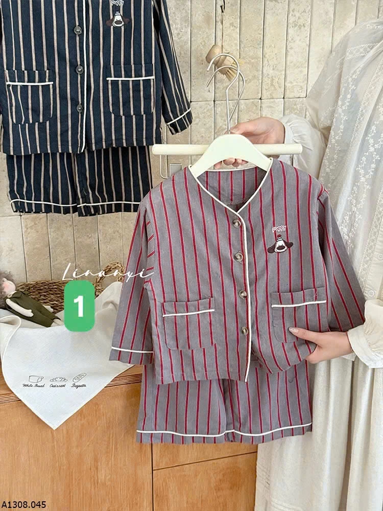 SET PIJAMA KẺ SỌC CHO BÉ  Giá sỉ 195k