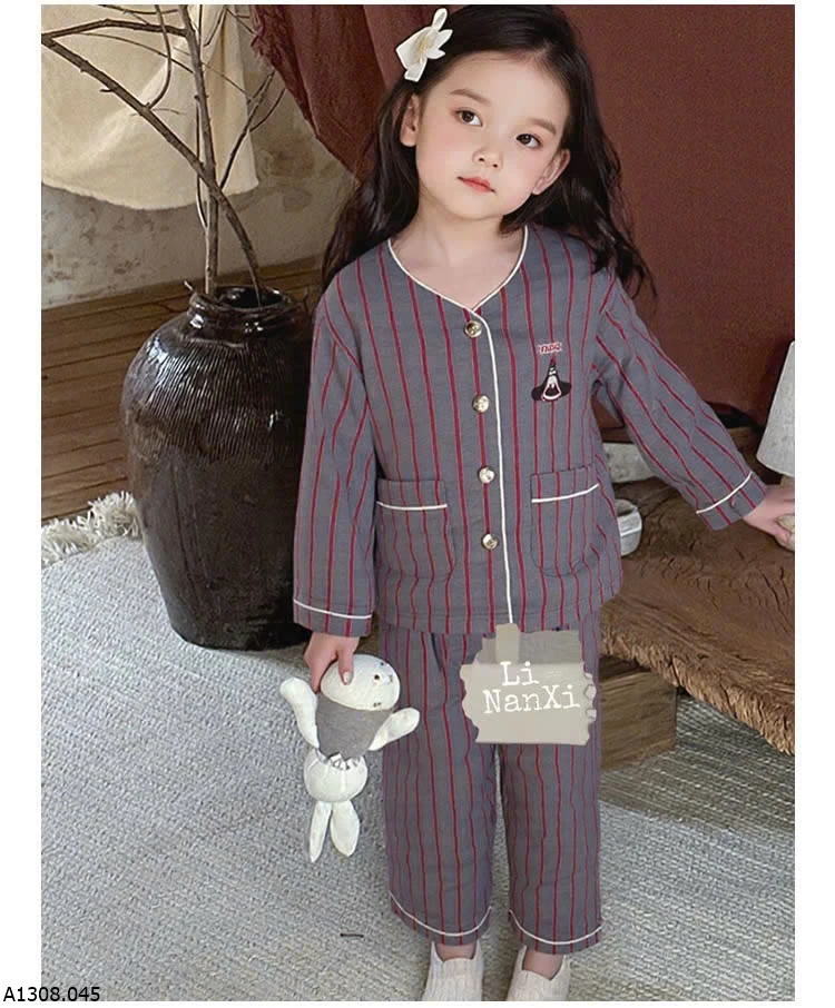 SET PIJAMA KẺ SỌC CHO BÉ  Giá sỉ 195k