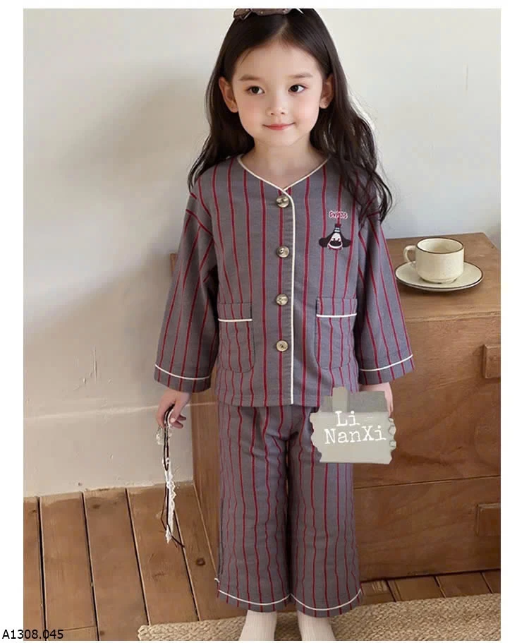 SET PIJAMA KẺ SỌC CHO BÉ  Giá sỉ 195k