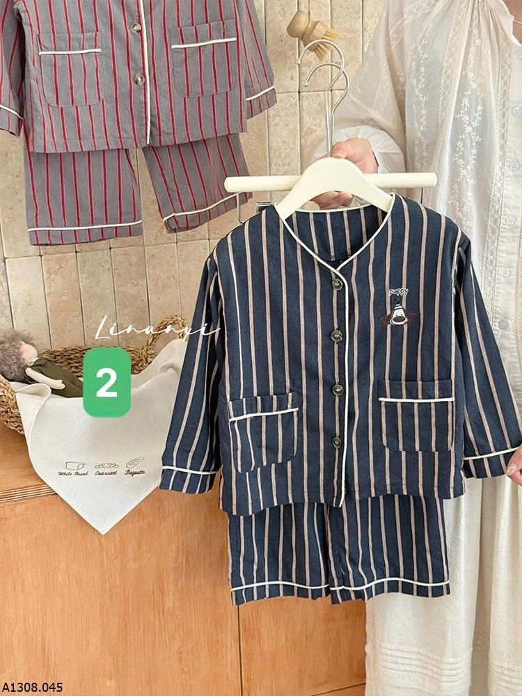 SET PIJAMA KẺ SỌC CHO BÉ  Giá sỉ 195k