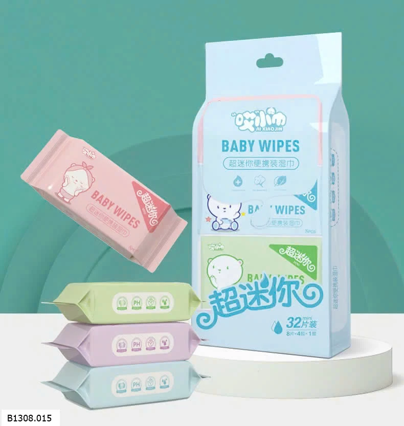 KHĂN GIẤY ƯỚT MINI BỎ TÚI   Giá sỉ giá 68k/set 3 túi