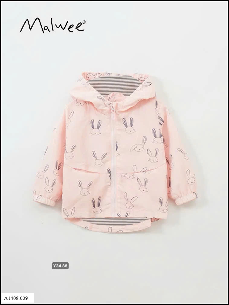 ÁO GIÓ BÉ GÁI HÃNG MALWEE  Giá sỉ 195k