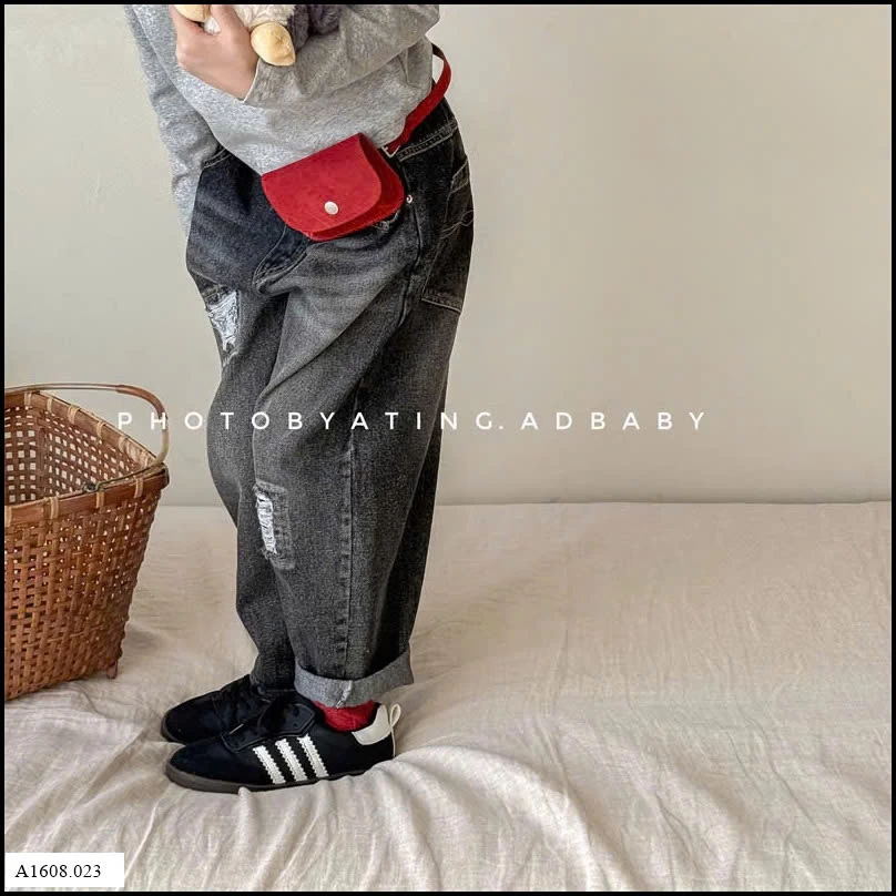 QUẦN JEAN RÁCH CẠP CHUN ADBABY    Giá sỉ 192k