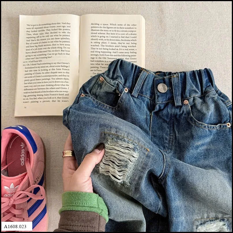 QUẦN JEAN RÁCH CẠP CHUN ADBABY    Giá sỉ 192k