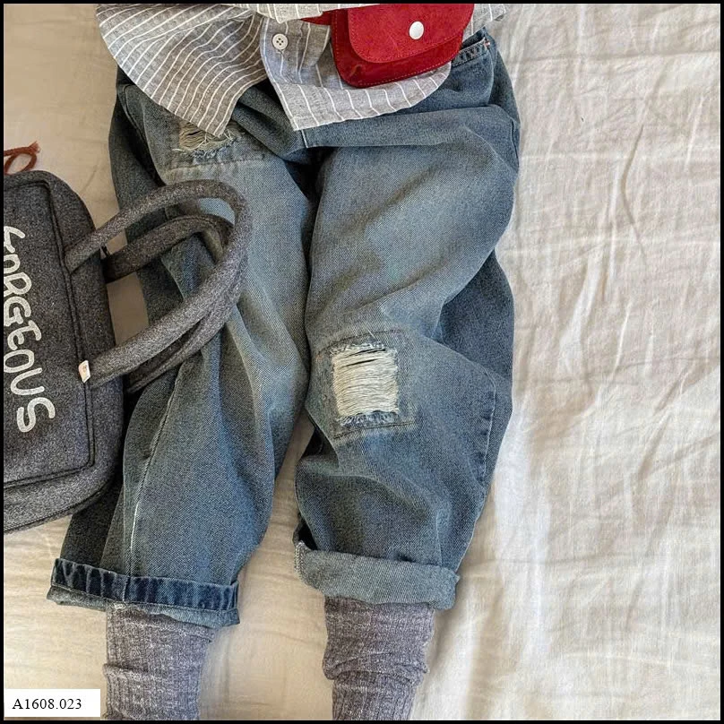 QUẦN JEAN RÁCH CẠP CHUN ADBABY    Giá sỉ 192k