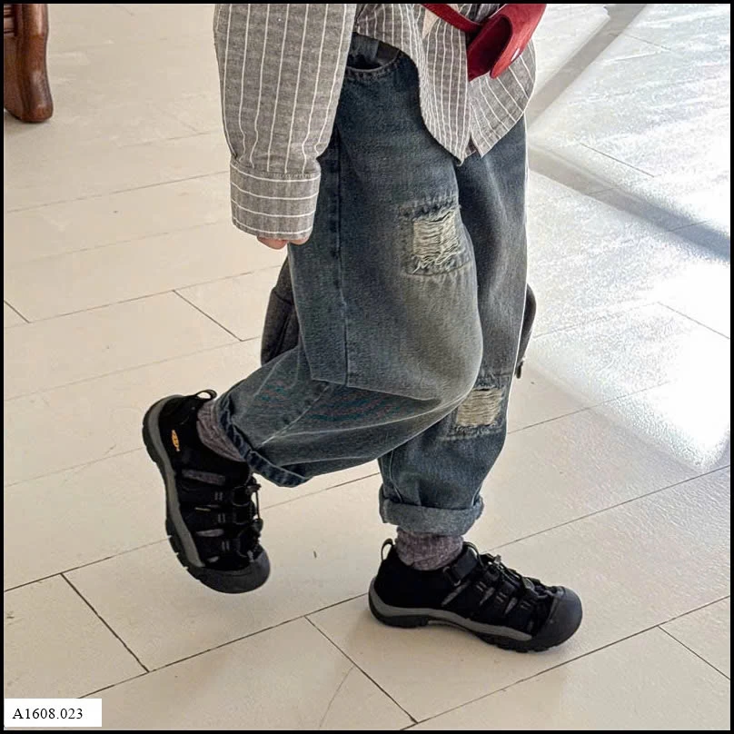 QUẦN JEAN RÁCH CẠP CHUN ADBABY    Giá sỉ 192k