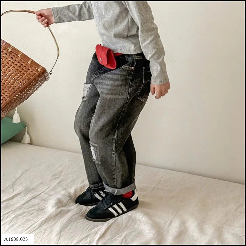 QUẦN JEAN RÁCH CẠP CHUN ADBABY    Giá sỉ 192k