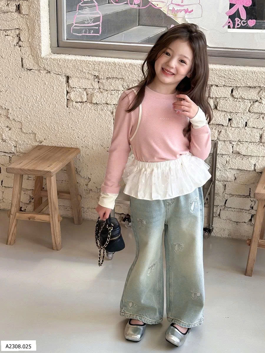 ÁO THUN DÀI TAY PHỐI MÀU AMBB   Giá sỉ sz 90-150: 142k 160: 155k 170: 168k