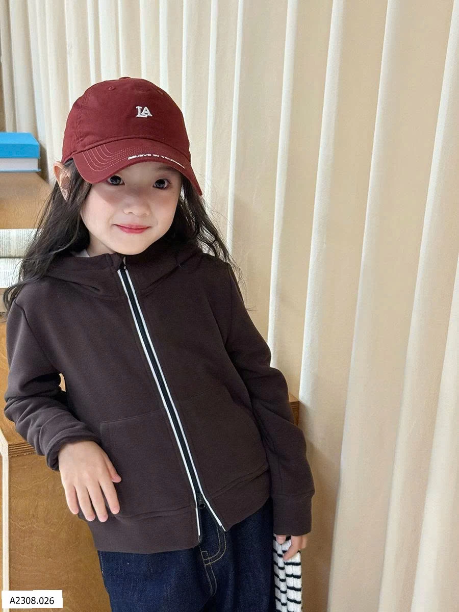 ÁO KHOÁC NỈ CÓ MŨ AMBB   Giá sỉ sz 90-150: 234k 160: 257k 170: 282k