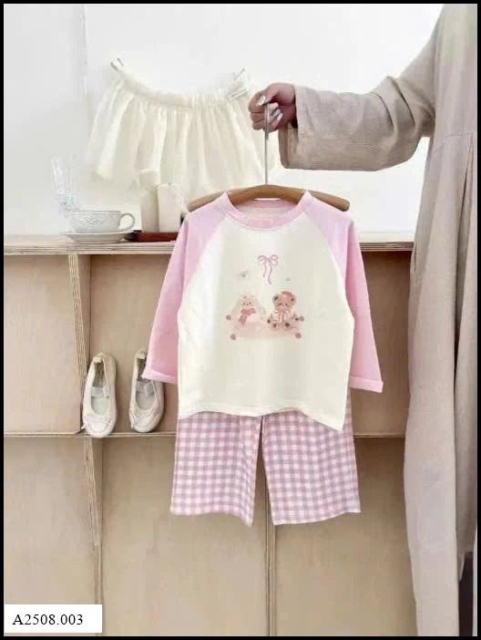 BỘ MẶC NHÀ DÀI TAY CHO BÉ   Giá sỉ 80-120 108k 130-160 140k