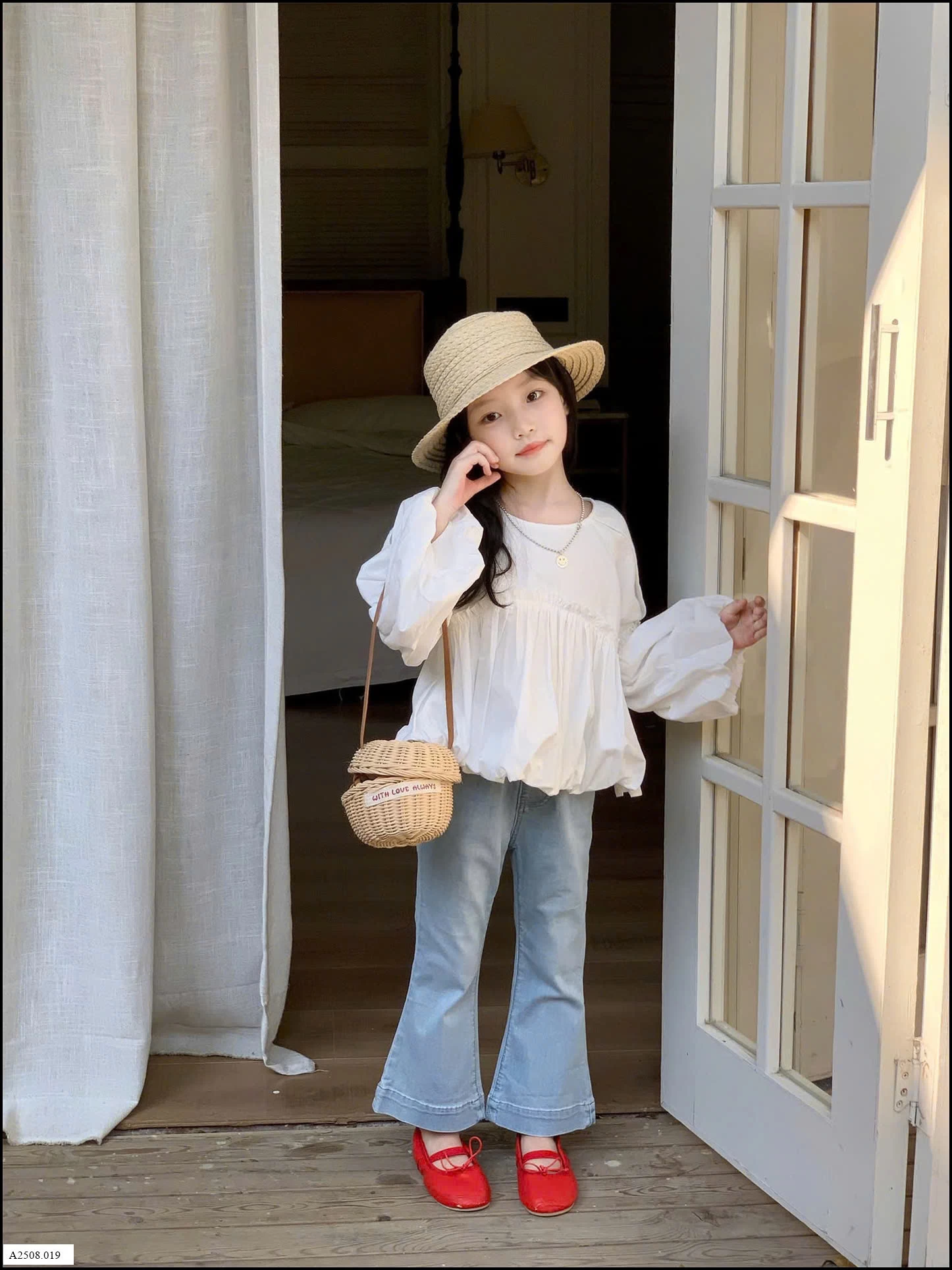 SET ÁO TAY BỒNG MIX JEAN LOE BG  Giá sỉ áo: 167k  quần: 179k