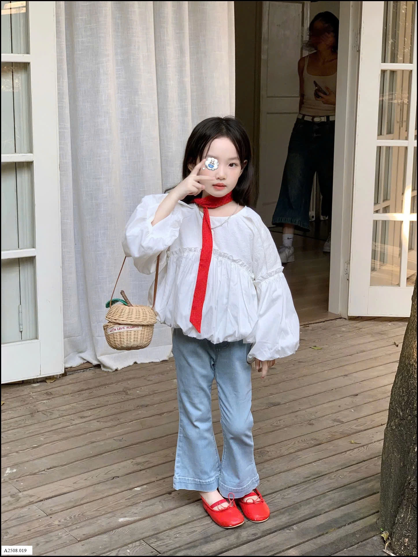 SET ÁO TAY BỒNG MIX JEAN LOE BG  Giá sỉ áo: 167k  quần: 179k