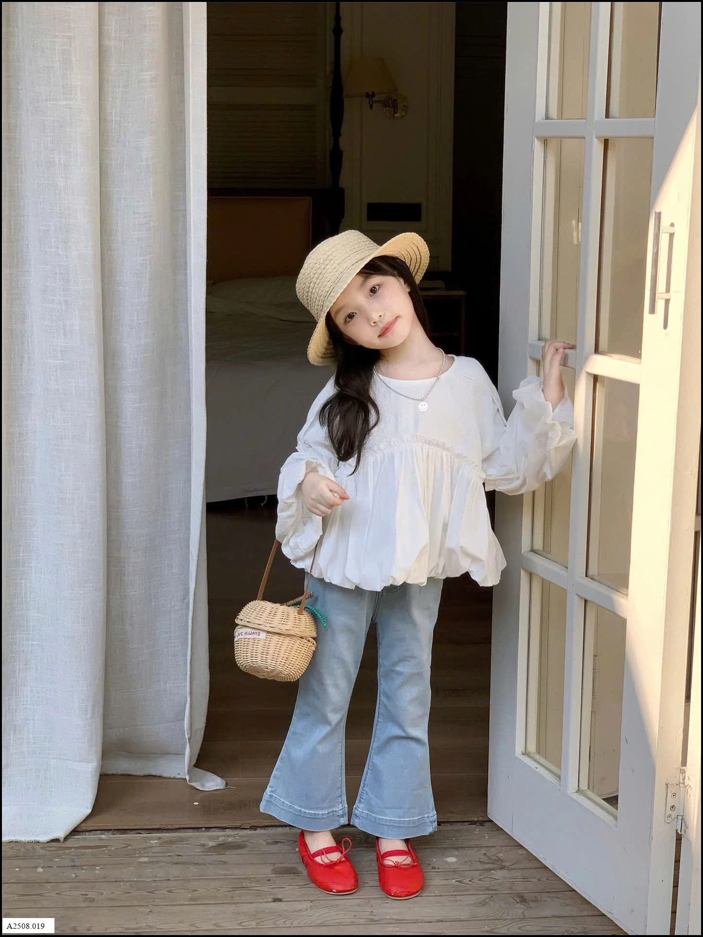 SET ÁO TAY BỒNG MIX JEAN LOE BG  Giá sỉ áo: 167k  quần: 179k