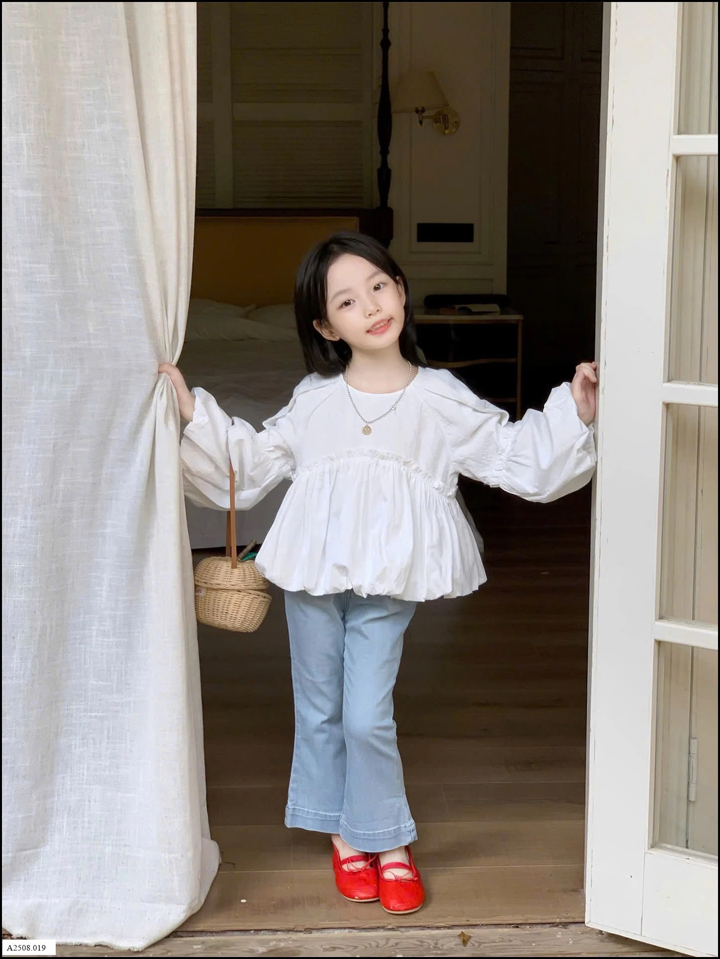 SET ÁO TAY BỒNG MIX JEAN LOE BG  Giá sỉ áo: 167k  quần: 179k