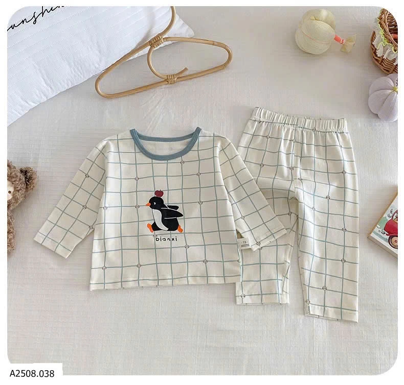 BỘ NGỦ DÀI TAY MẶC NHÀ CHO BÉ   Giá sỉ  126k