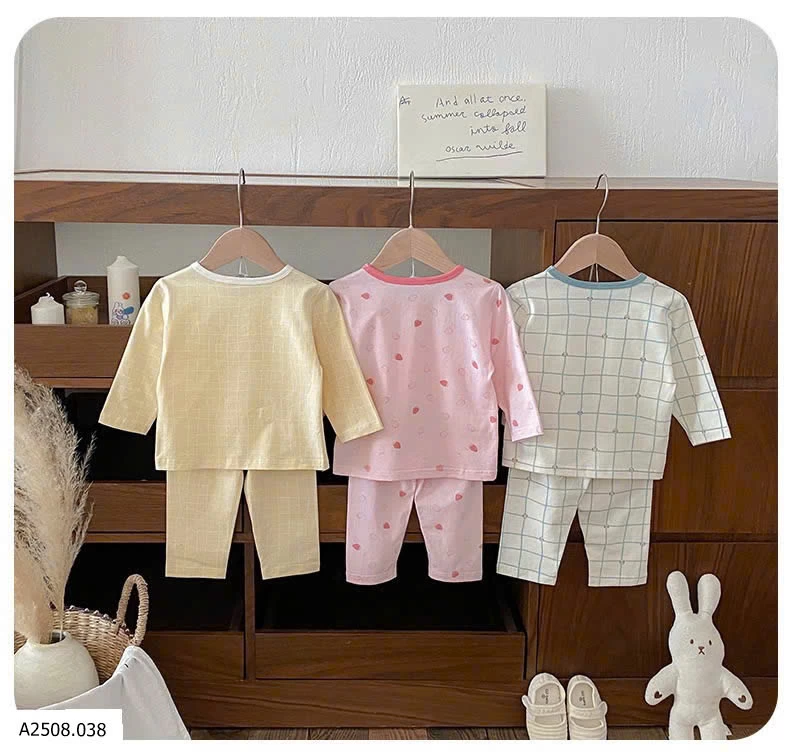 BỘ NGỦ DÀI TAY MẶC NHÀ CHO BÉ   Giá sỉ  126k