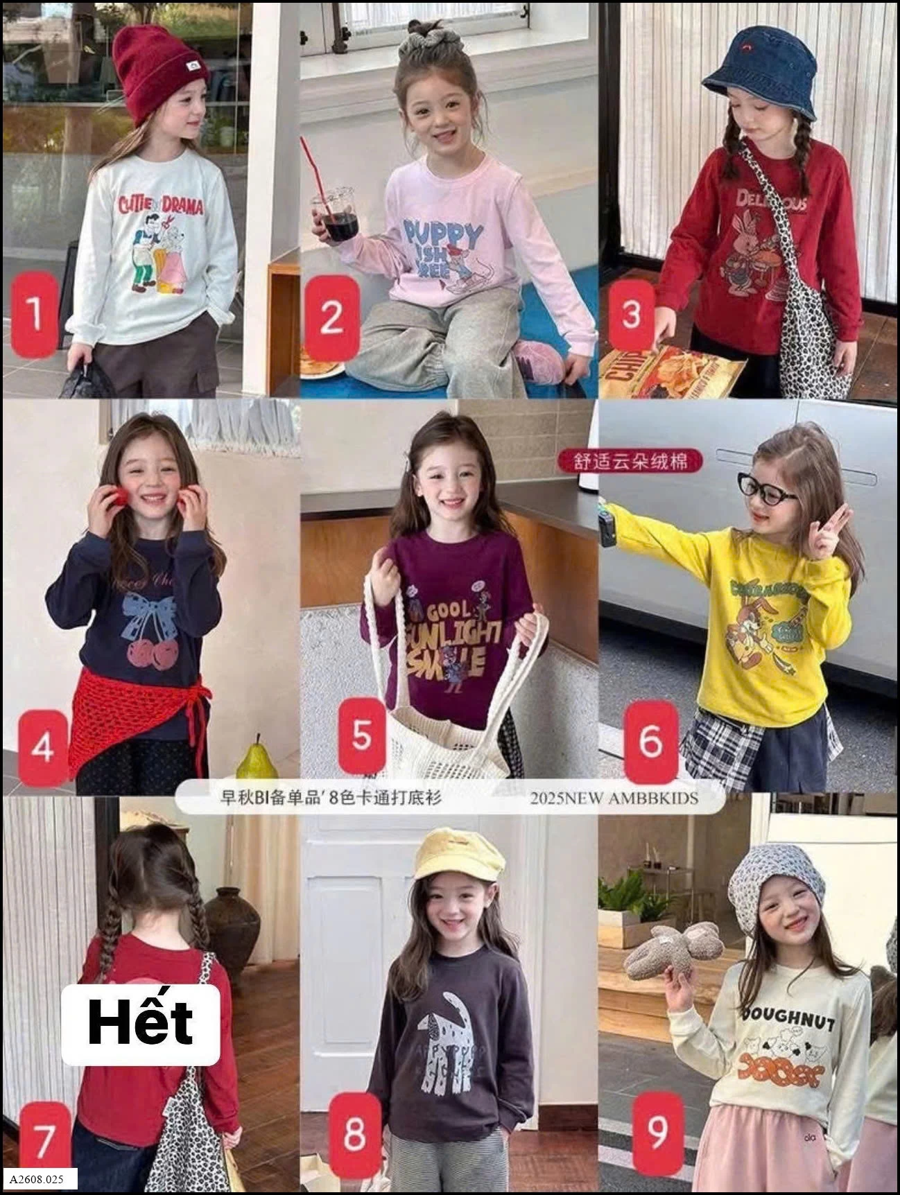 ÁO THUN DÀI TAY BG AMBB   Giá sỉ Sz 90-150 : 100k Sz 160-170: 118k