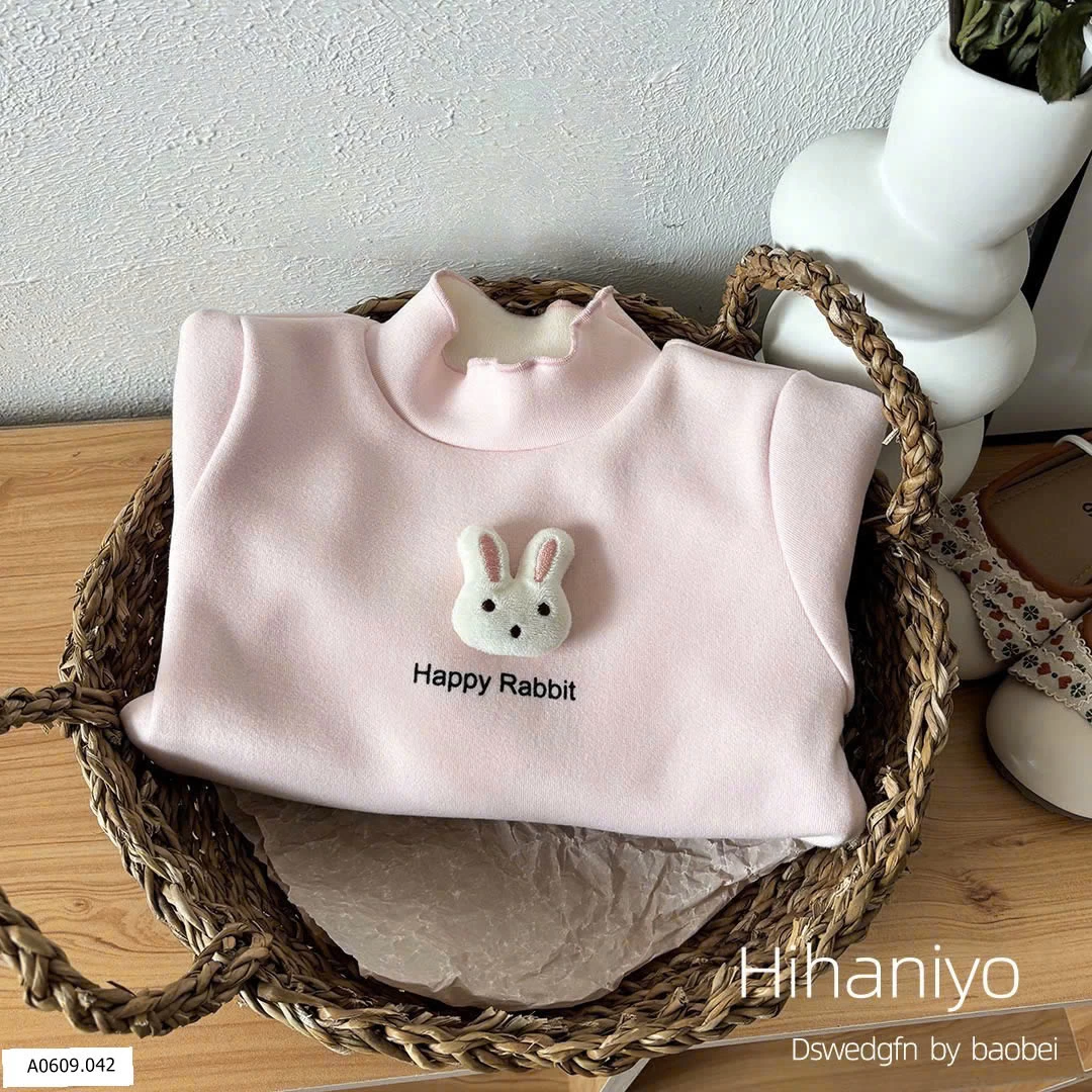 ÁO NỈ THỎ RABIT BÉ GÁI   Giá sỉ sz 80-110: 48k sz 120: 53k  sz 130: 56k  sz 140: 59k  sz 150: 62k