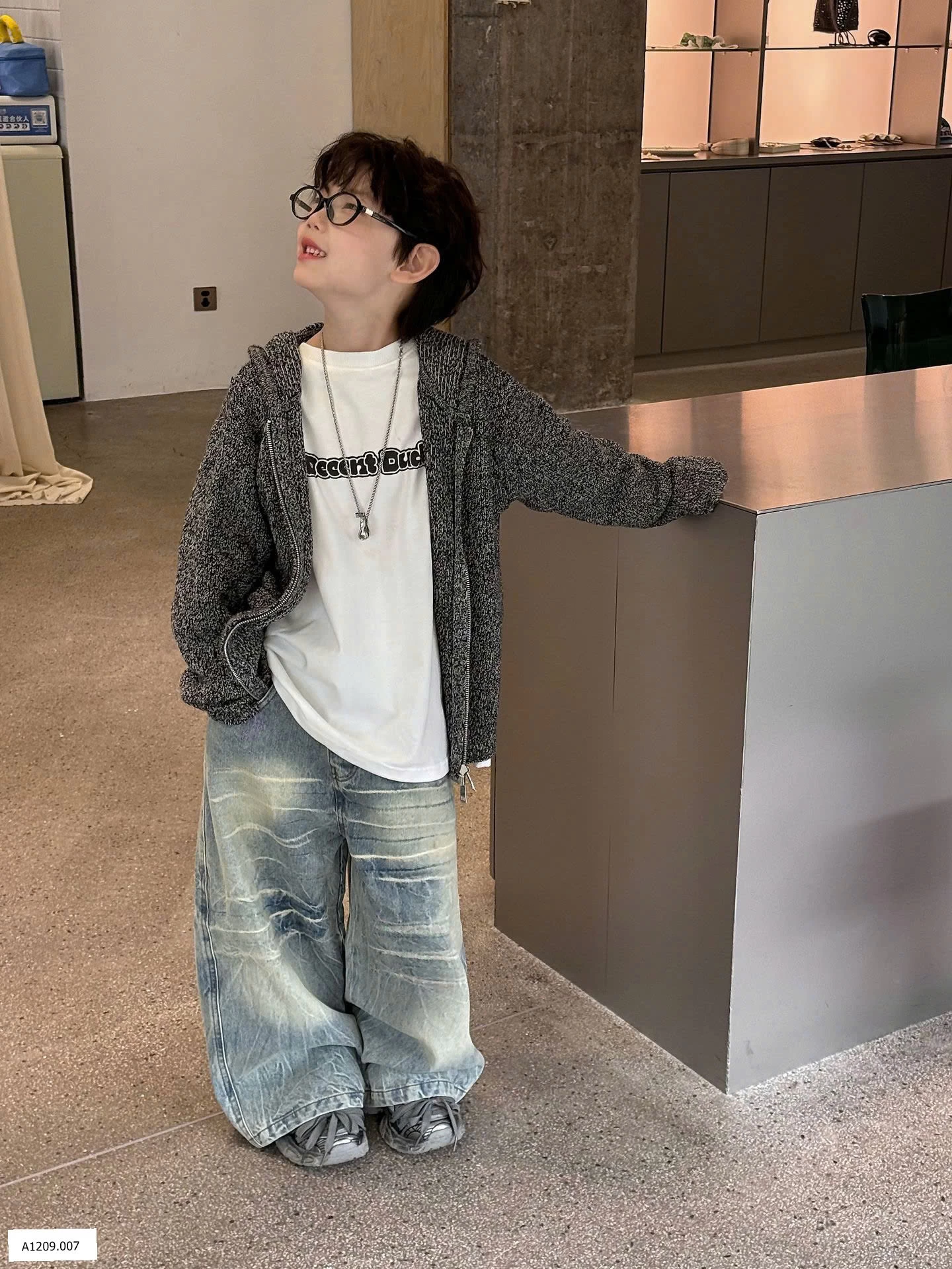 ÁO KHOÁC LEN CÓ MŨ CHO BÉ  Giá sỉ áo 202k, quần 196k