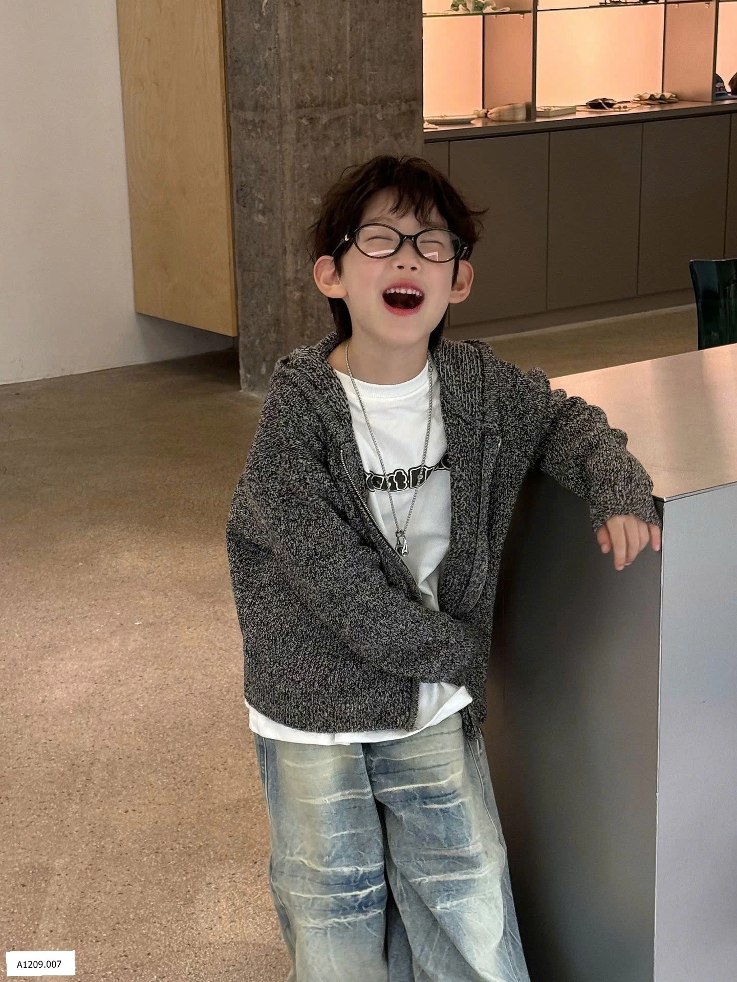 ÁO KHOÁC LEN CÓ MŨ CHO BÉ  Giá sỉ áo 202k, quần 196k