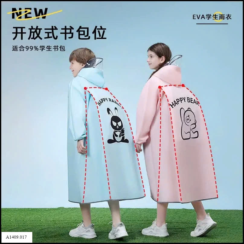 Áo mưa sz đại trẻ em siêu tiện lợi Giá sỉ 97k