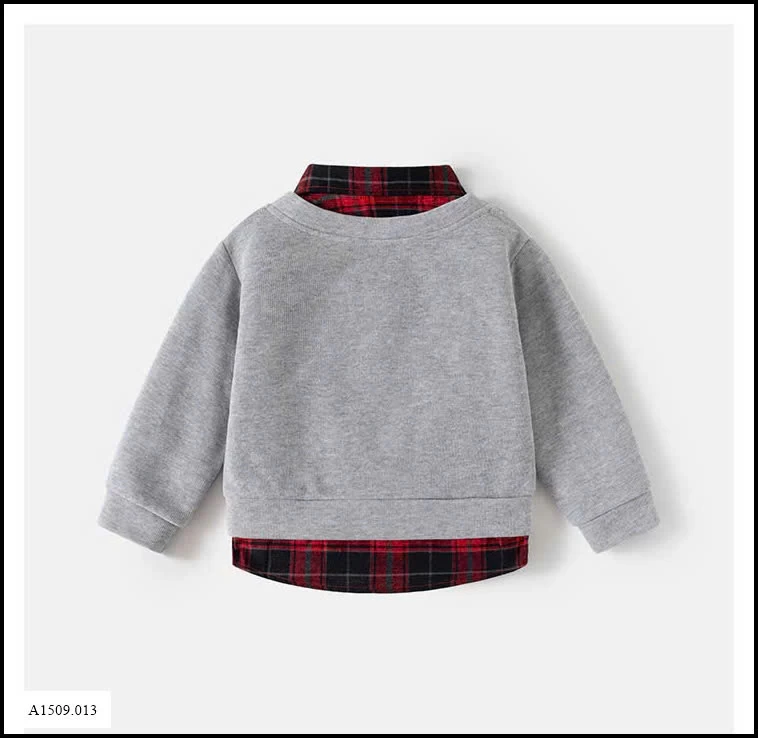 ÁO PHỐI CỔ SƠ MI GIẢ 2 MẢNH WELLKIDS  Giá sỉ 108k