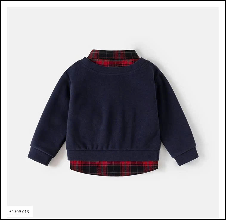 ÁO PHỐI CỔ SƠ MI GIẢ 2 MẢNH WELLKIDS  Giá sỉ 108k