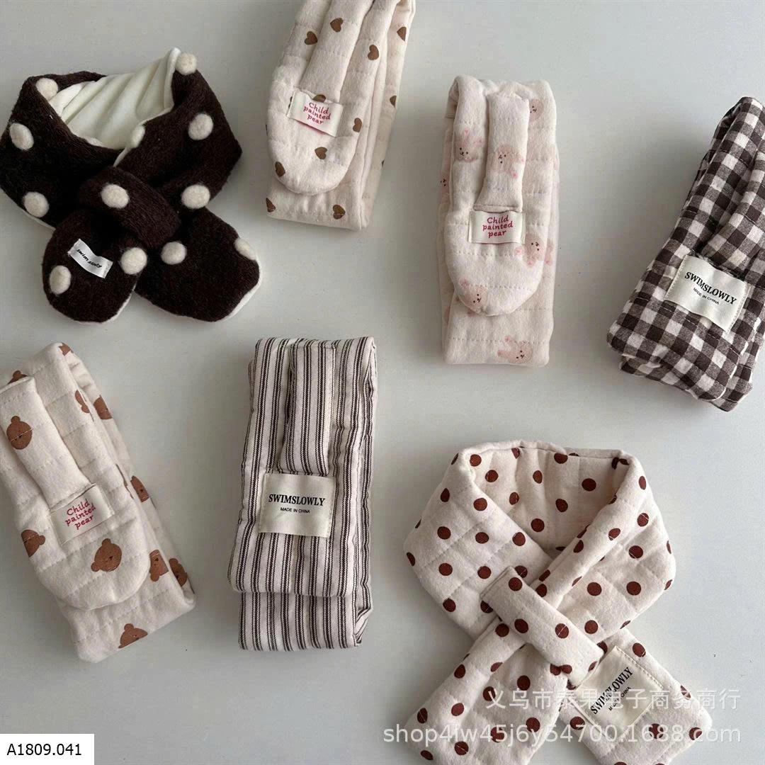 KHĂN QUÀNG CỔ HỌA TIẾT CHO BÉ   Giá sỉ 69ka