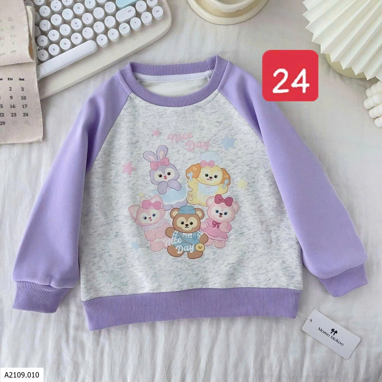 ÁO NỈ BÉ GÁI   Giá sỉ 106k