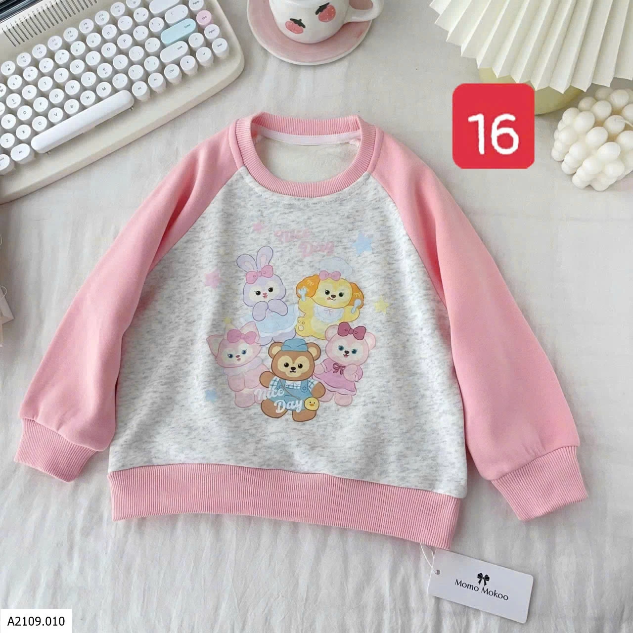 ÁO NỈ BÉ GÁI   Giá sỉ 106k