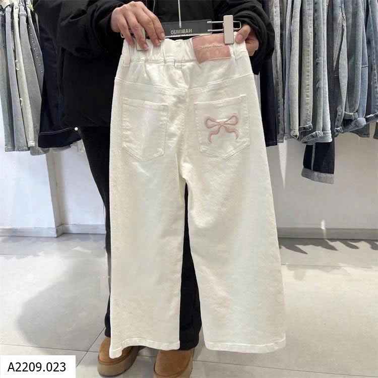 QUẦN JEANS NƠ BÉ GÁI   Giá sỉ 150k
