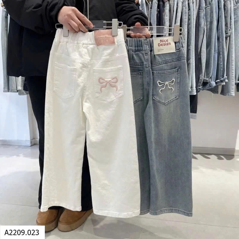 QUẦN JEANS NƠ BÉ GÁI   Giá sỉ 150k
