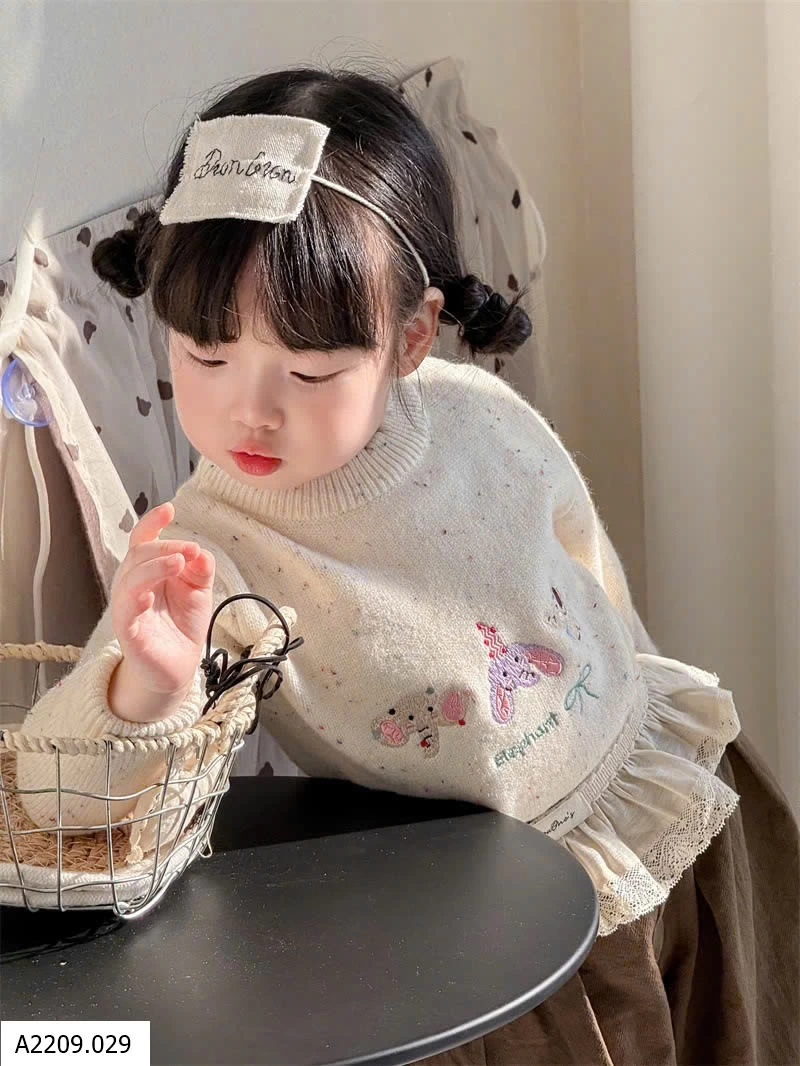 ÁO LEN VIỀN BÈO CHO BÉ   Giá sỉ 148k