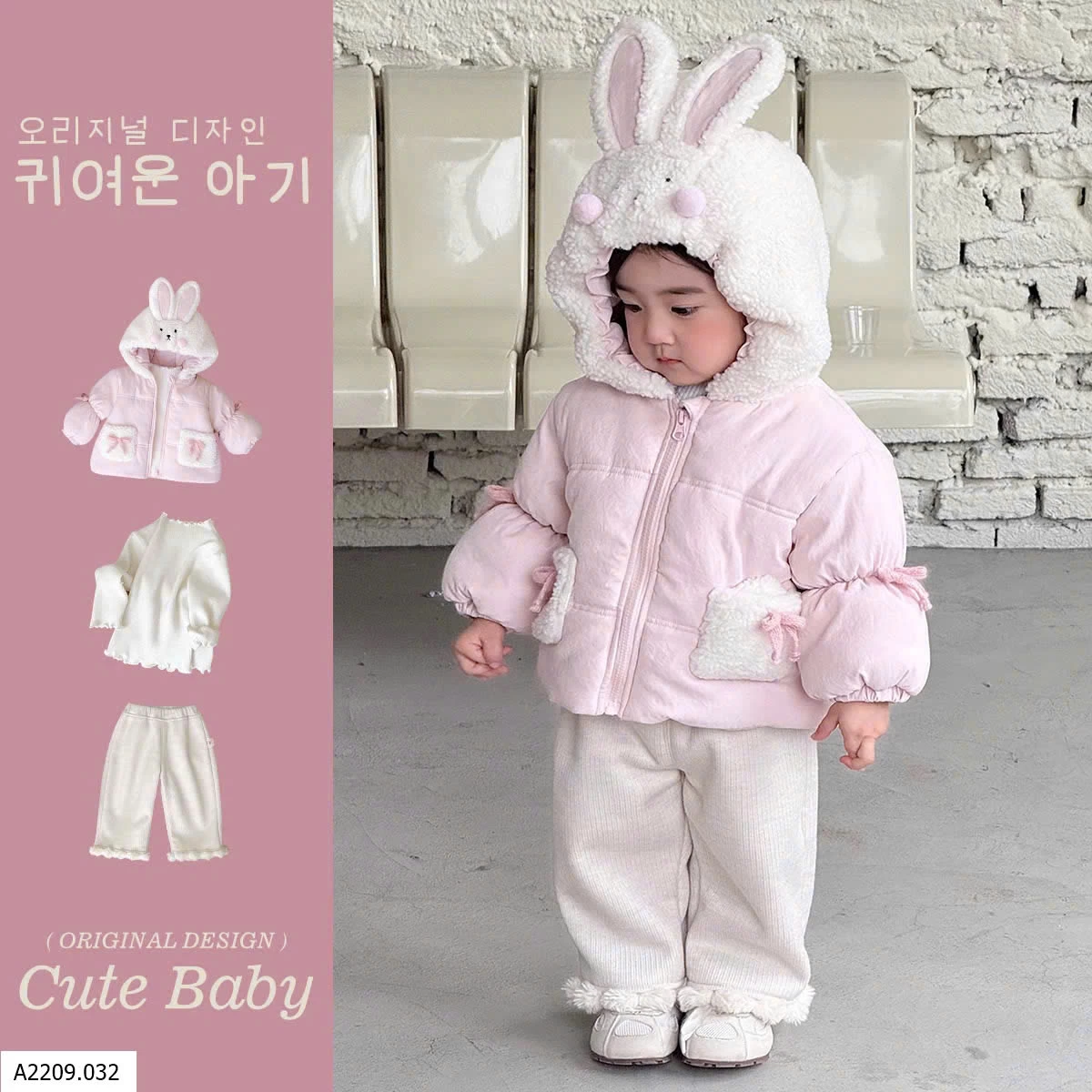 ÁO KHOÁC THỎ HỒNG BG  Giá sỉ 333k