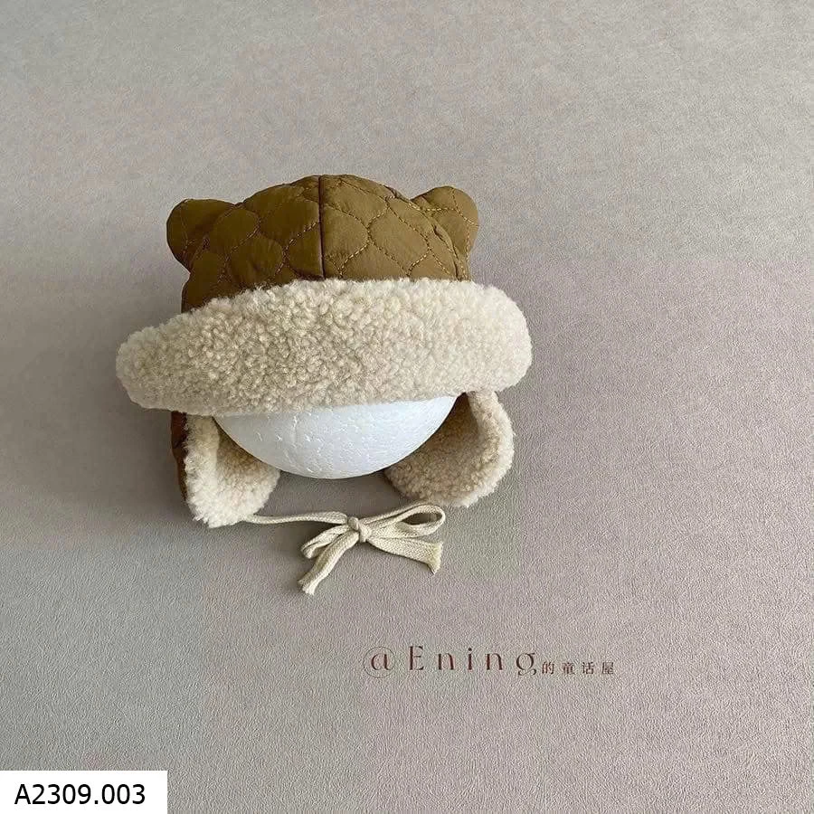 Mũ lông tai gấu   Giá sỉ 55k