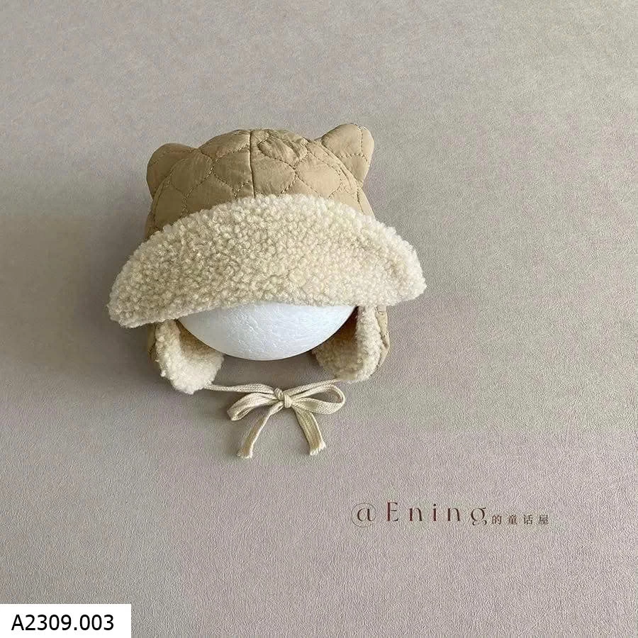 Mũ lông tai gấu   Giá sỉ 55k