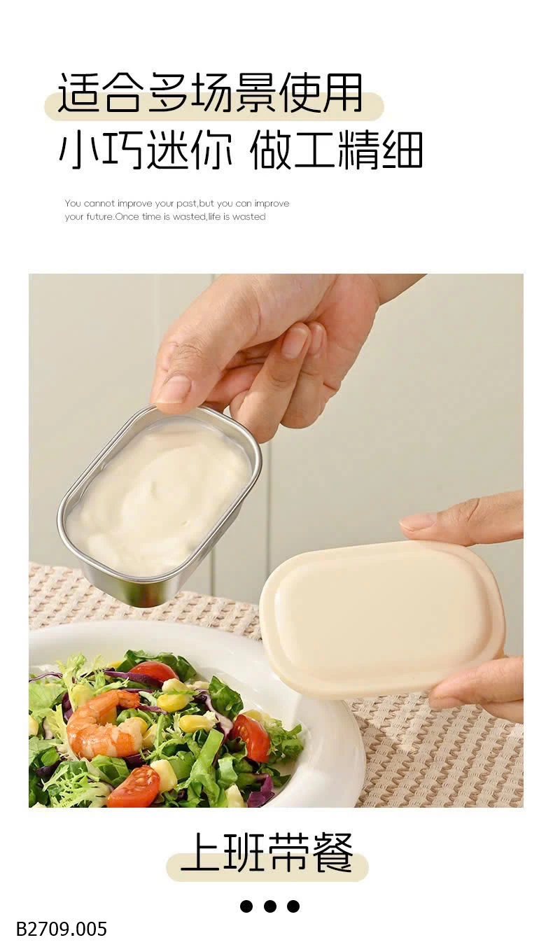 SET 6 HỘP DỰ TRỮ ĐỒ ĂN INOX 304   Giá sỉ 120k/set mix