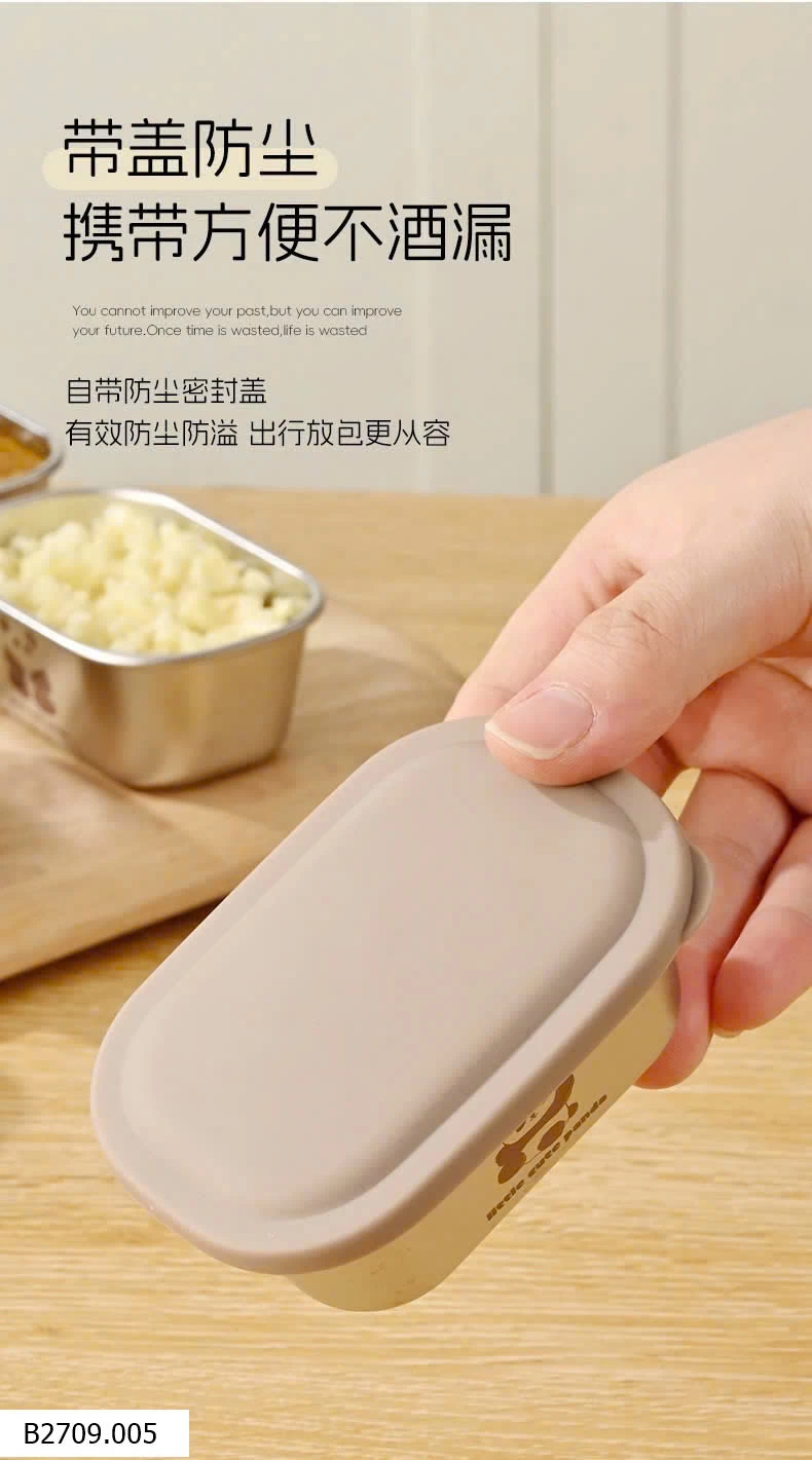 SET 6 HỘP DỰ TRỮ ĐỒ ĂN INOX 304   Giá sỉ 120k/set mix