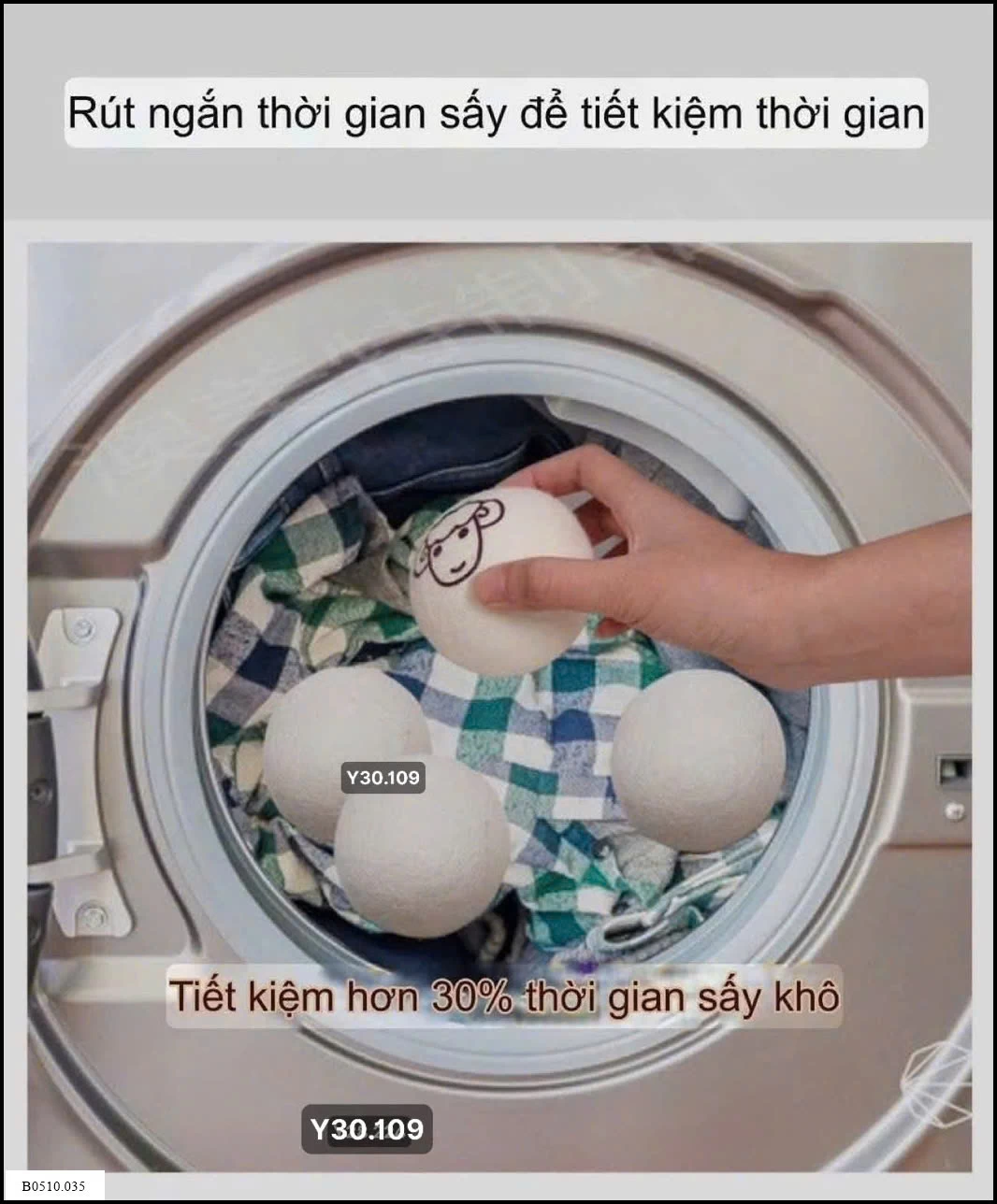 SET 6 QUẢ BÓNG SẤY LEN 100% LÔNG CỪU  Giá sỉ 80k