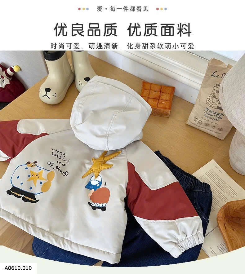ÁO KHOÁC PHỐI MÀU HỌA TIẾT Giá sỉ 209k