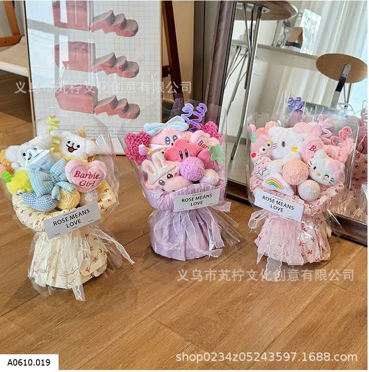 BÓ HOA GẤU BÔNG DỄ THƯƠNG Giá sỉ 125k