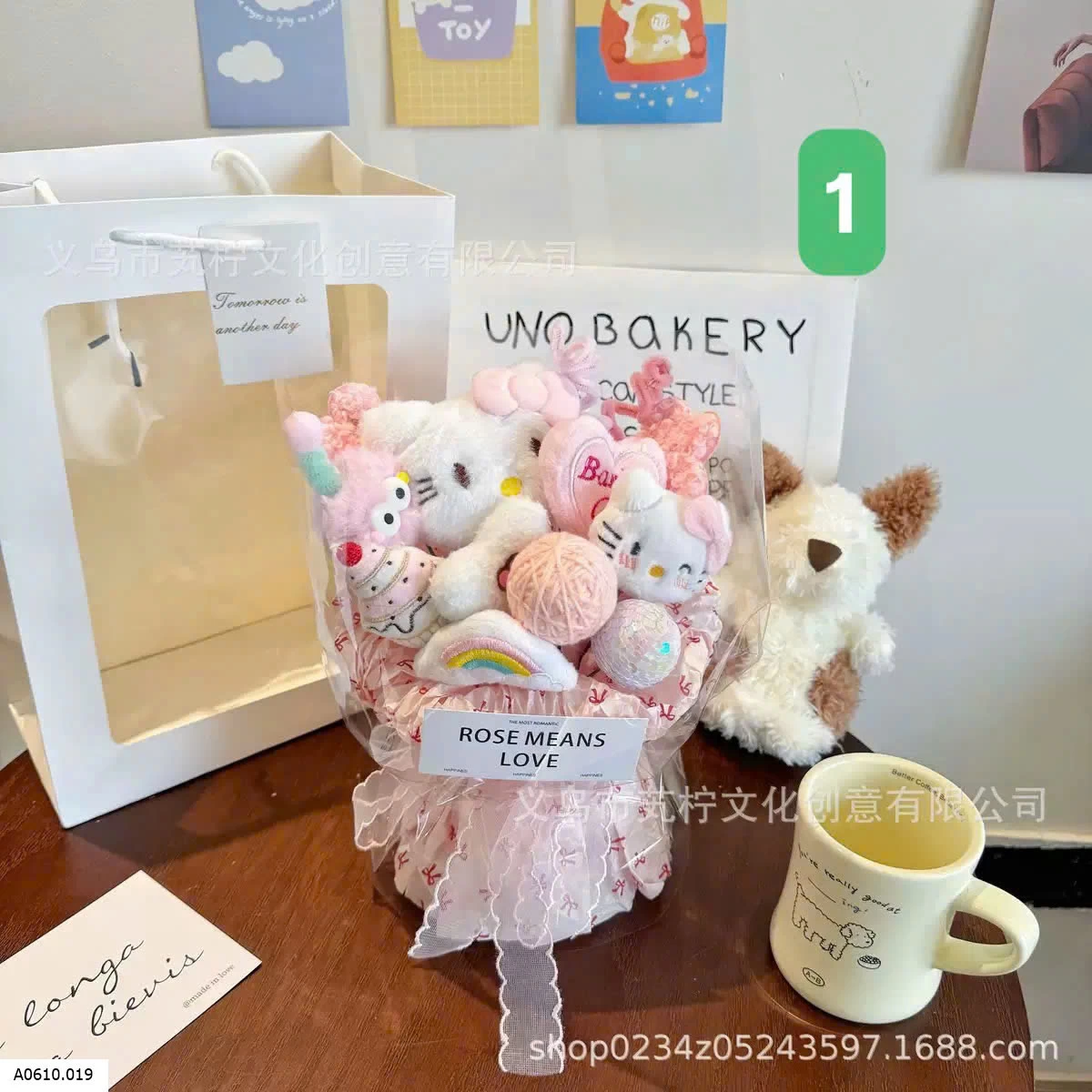 BÓ HOA GẤU BÔNG DỄ THƯƠNG Giá sỉ 125k