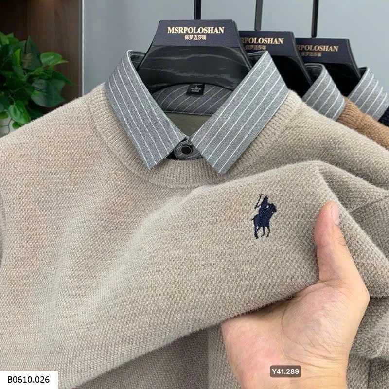 Áo nam phối cổ sơ mi Giá sỉ 200k