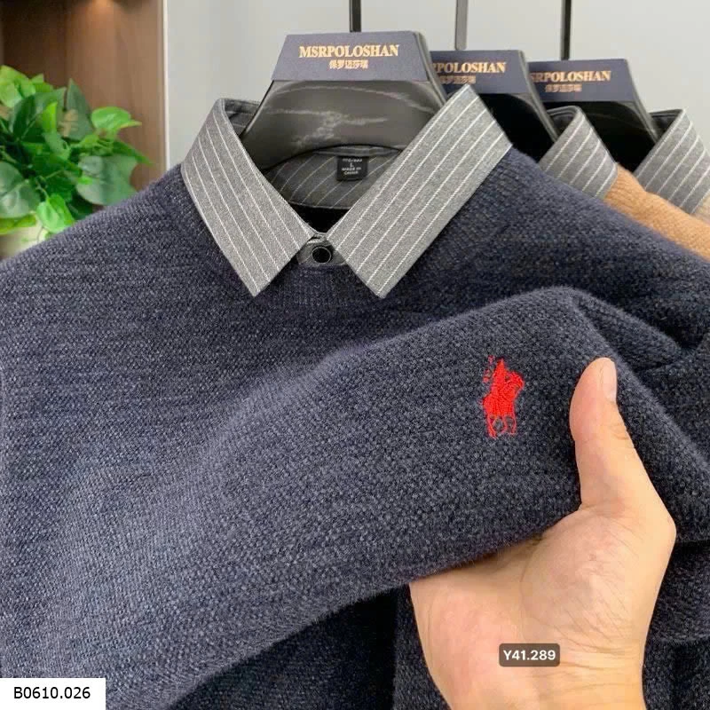 Áo nam phối cổ sơ mi Giá sỉ 200k