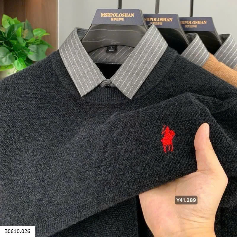 Áo nam phối cổ sơ mi Giá sỉ 200k