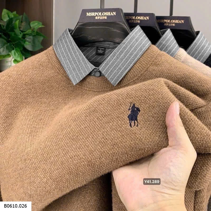 Áo nam phối cổ sơ mi Giá sỉ 200k