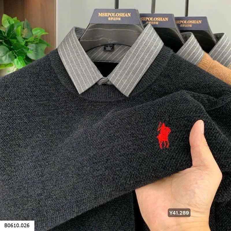 Áo nam phối cổ sơ mi Giá sỉ 200k